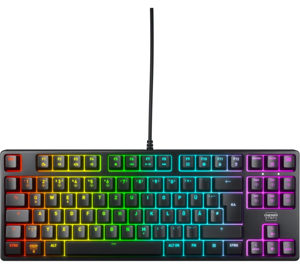 Clavier Gaming TKL CHERRY XTRFY K4V2 Noir - Format Compact et Performant