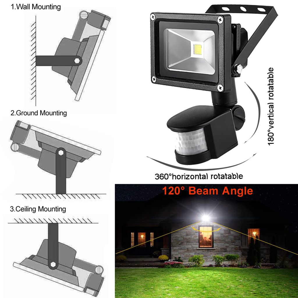 10W LED Strahler Fluter Spot Außenstrahler Flutlich mit Produktbild 8