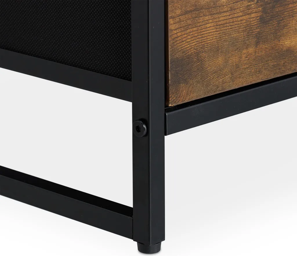 Relaxdays Commode avec Tiroirs et Compartiments Ouverts - Design Bois - 9