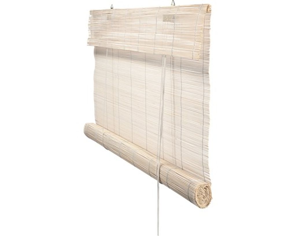 Bambusrollo weiß lasiert 60x180 cm Produktbild 