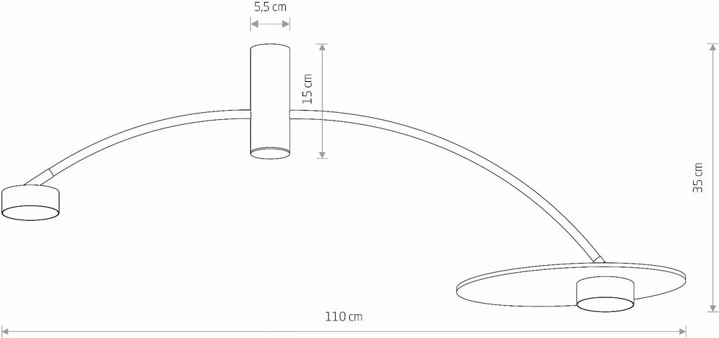 Plafonnier HEFT 110cm : Éclairage Design pour Plafonds Bas et Grands Espaces - 3