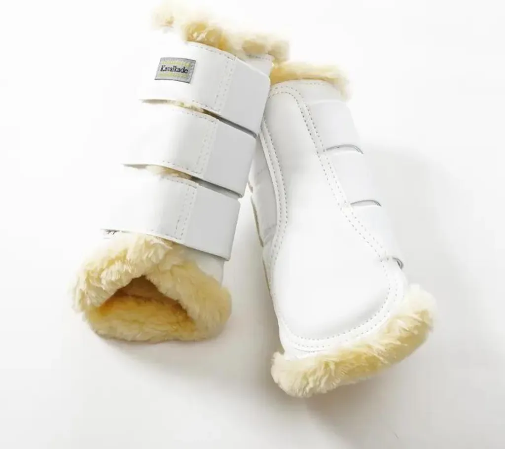 Ghette in Pelle finta Kavalkade Show XL bianco