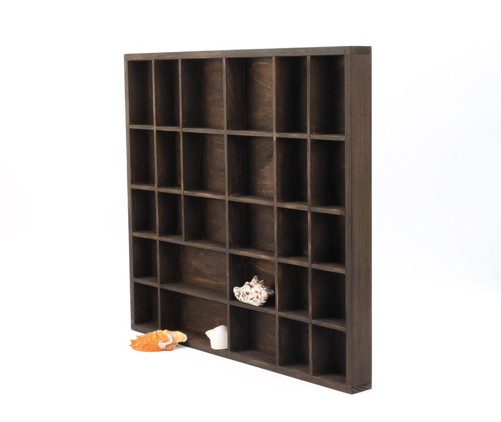Woodweaver | Holzregal 28 Fächer | 45x40x3,5cm | Produktbild 