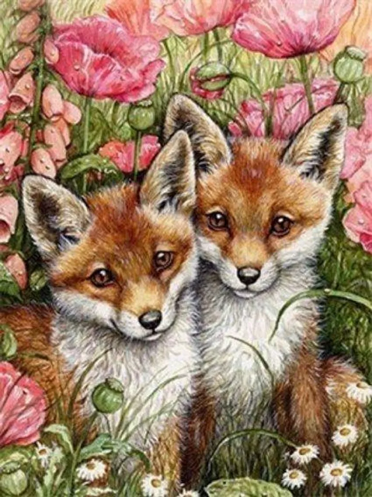 Loisir créatif Diamond Painting Renard 40x50 cm - Broderie de diamant
