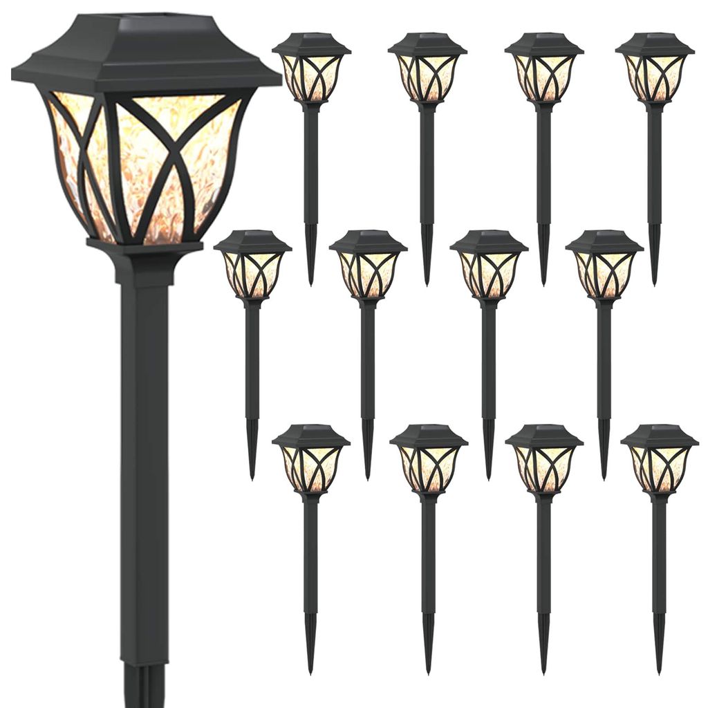vidaXL: 12 faroles solares para exteriores, con estaca para Imagen del producto 