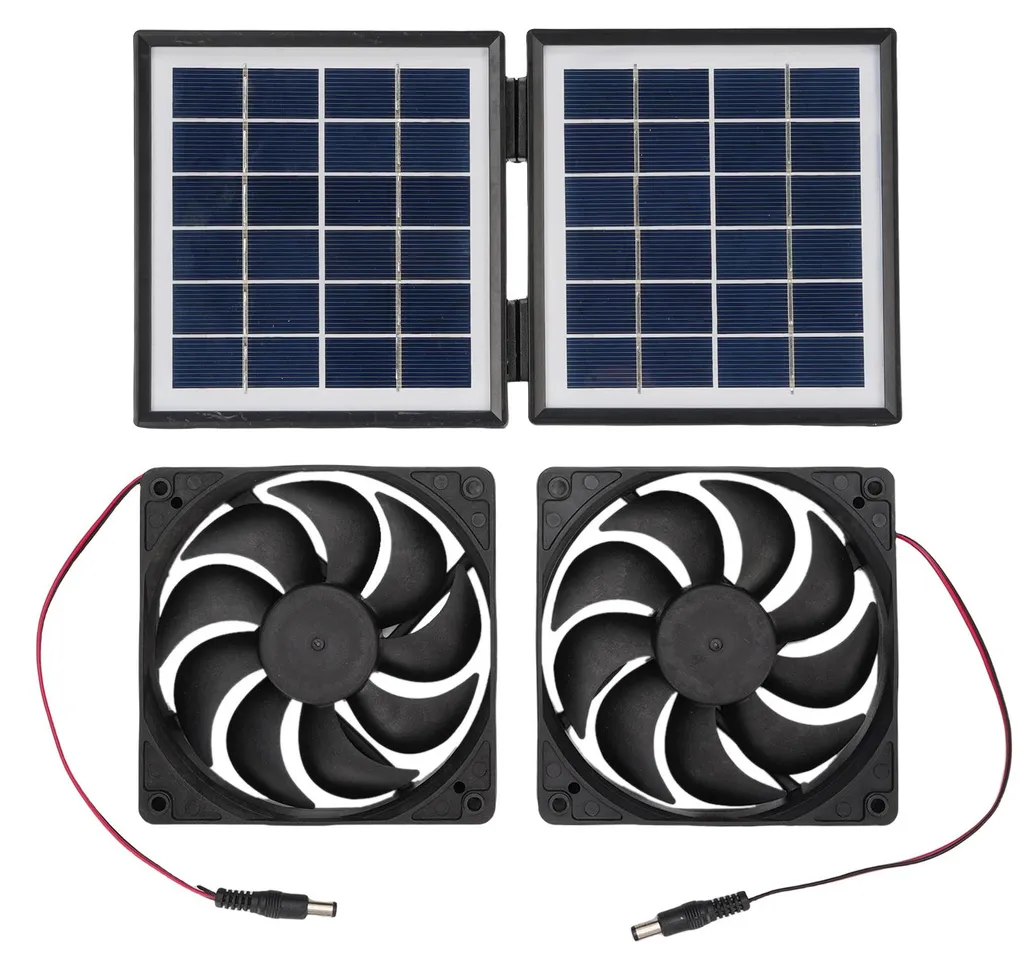 Aérateur solaire pour niche et caravane avec extracteur double de 10W