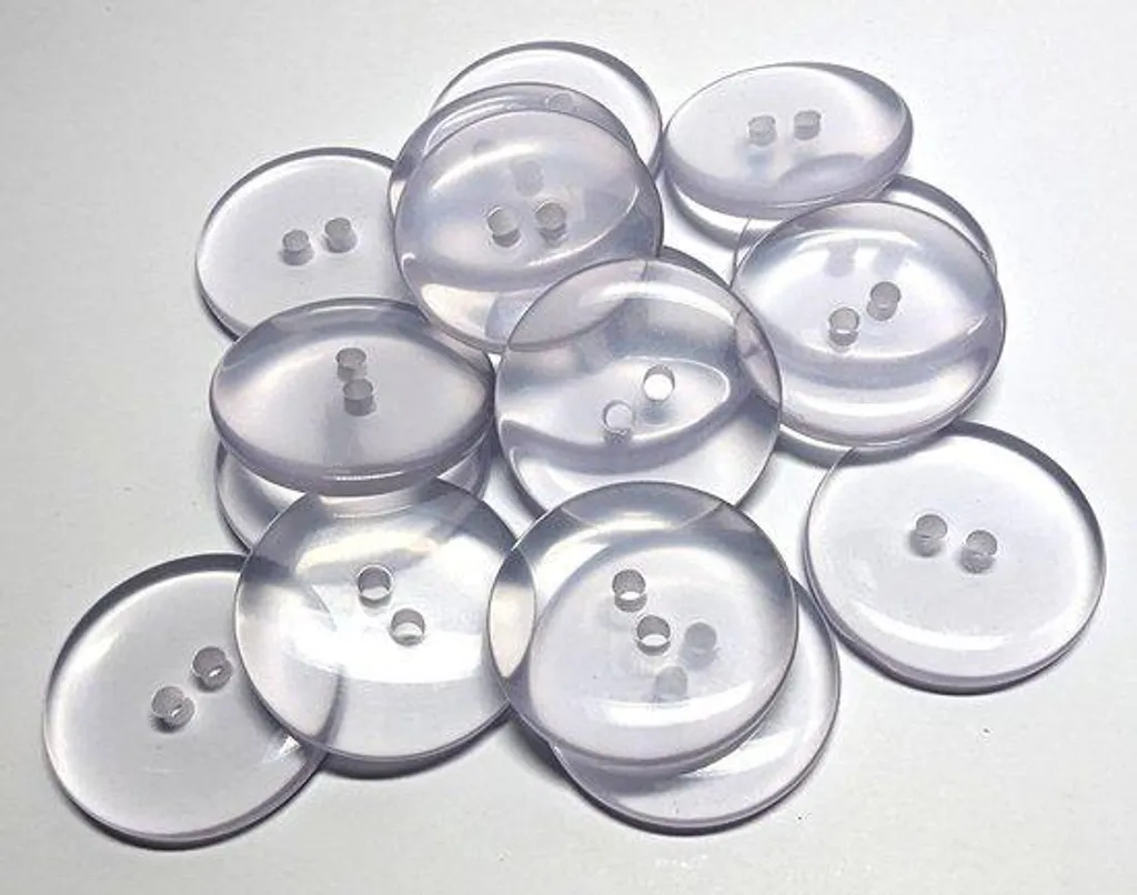 Bouton transparent pour création textile - 6 tailles couture artisanale