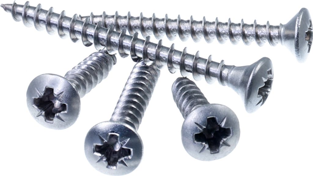 SECCARO Spanplattenschraube Linsensenkkopf 4 x 40 mm, Edelstahl A2, Holzschraube mit Vollgewinde, Kreuzschlitz / PZ, 200 Stück