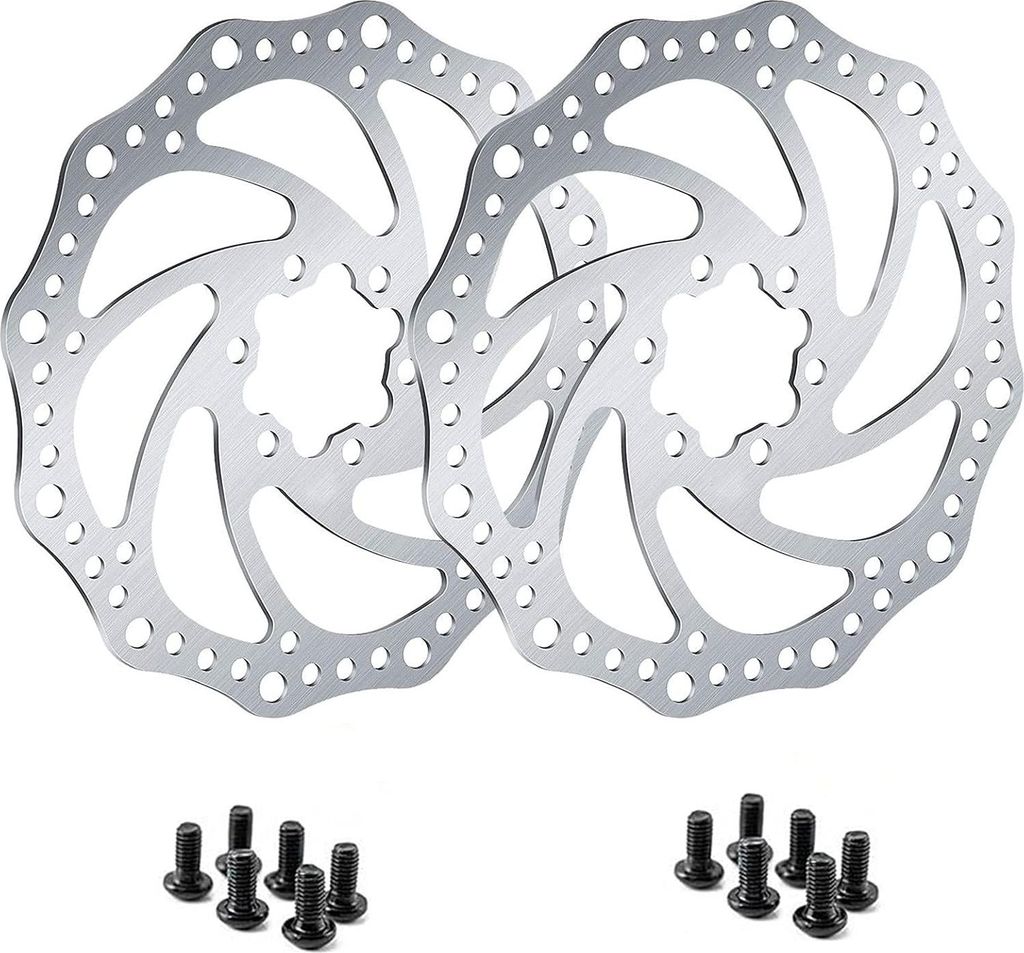 203 mm 2 Stück Fahrrad Bremsscheiben - Mountainbike Bremsscheibe mit 12 Schrauben - Geeignet für Rennräder und Mountainbikes