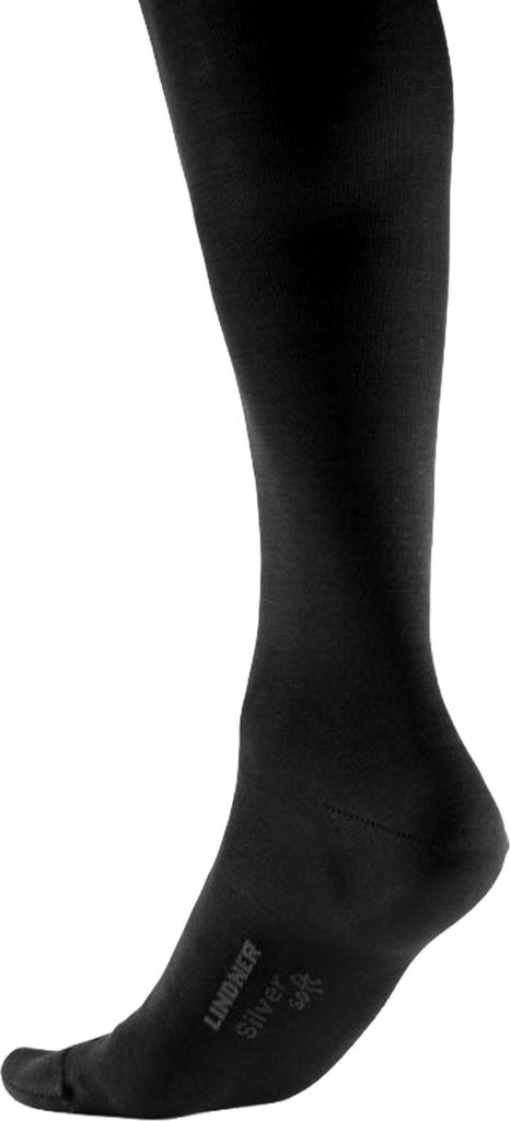 LINDNER Silversoft - Diabetikersocken Kniestrümpfe, Schwarz, Gr. 38 - 40