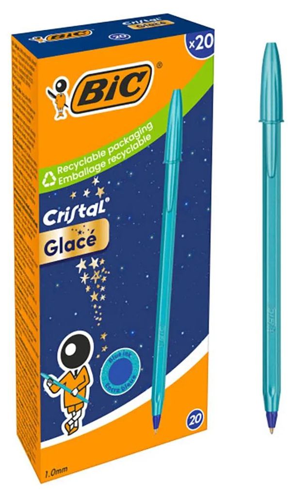 BIC 302534 BIC Kugelschreiber Cristal Glace metallblau, Productafbeelding 