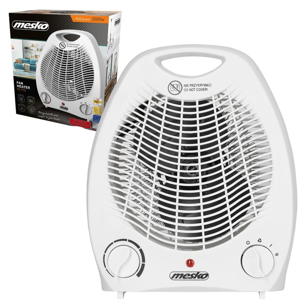 Mesko | Heater | MS 7719 | Fan heater | 2000 W | White