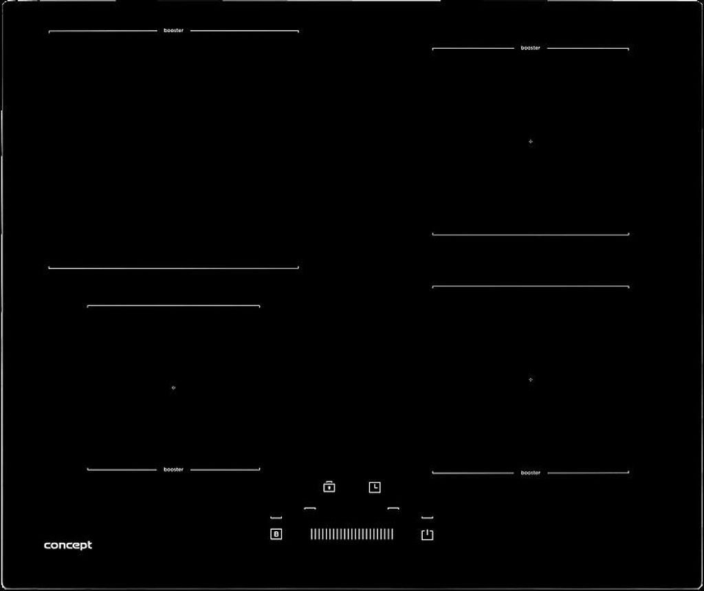 Induktionskochfeld Concept IDV4360, Schwarz, 59 x 52 cm