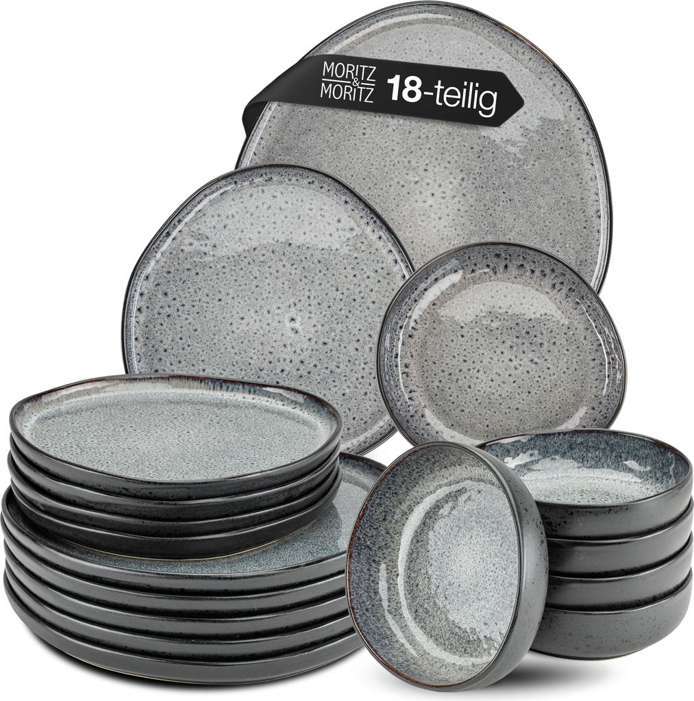 Moritz & Moritz ORGANIC set di stoviglie grigio reattivo 18 Immagine del prodotto 