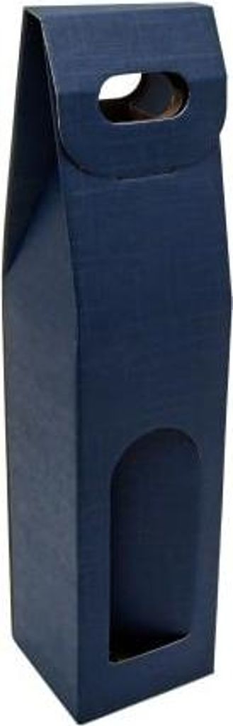 Dekorative Geschenkbox für Flaschen 90 x 100 x 400 mm Dunkelblau