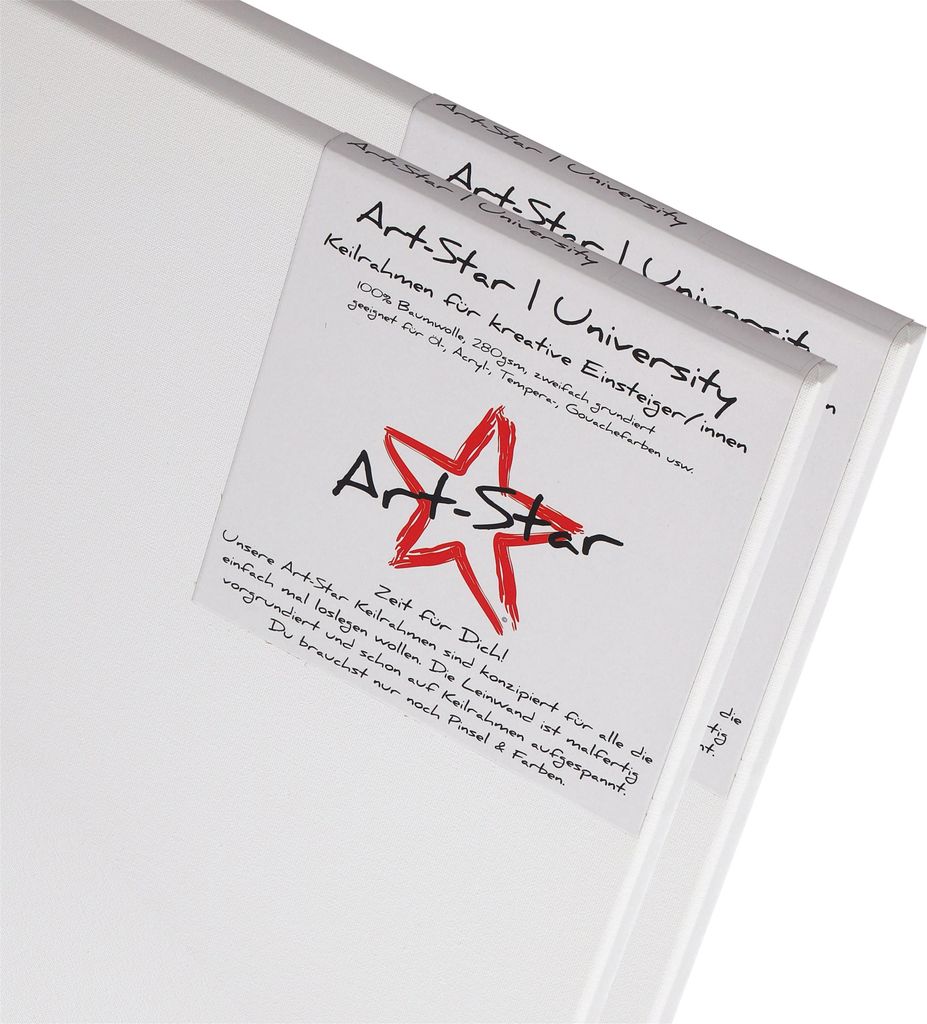 2x ART-STAR UNIVERSITY KEILRAHMEN 80x80cm | blanko Produktbild 