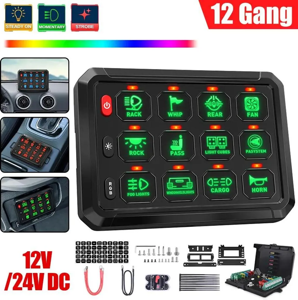 Tableau de Bord 12 Vitesses avec Rétroéclairage RGB Gaming - USB PC