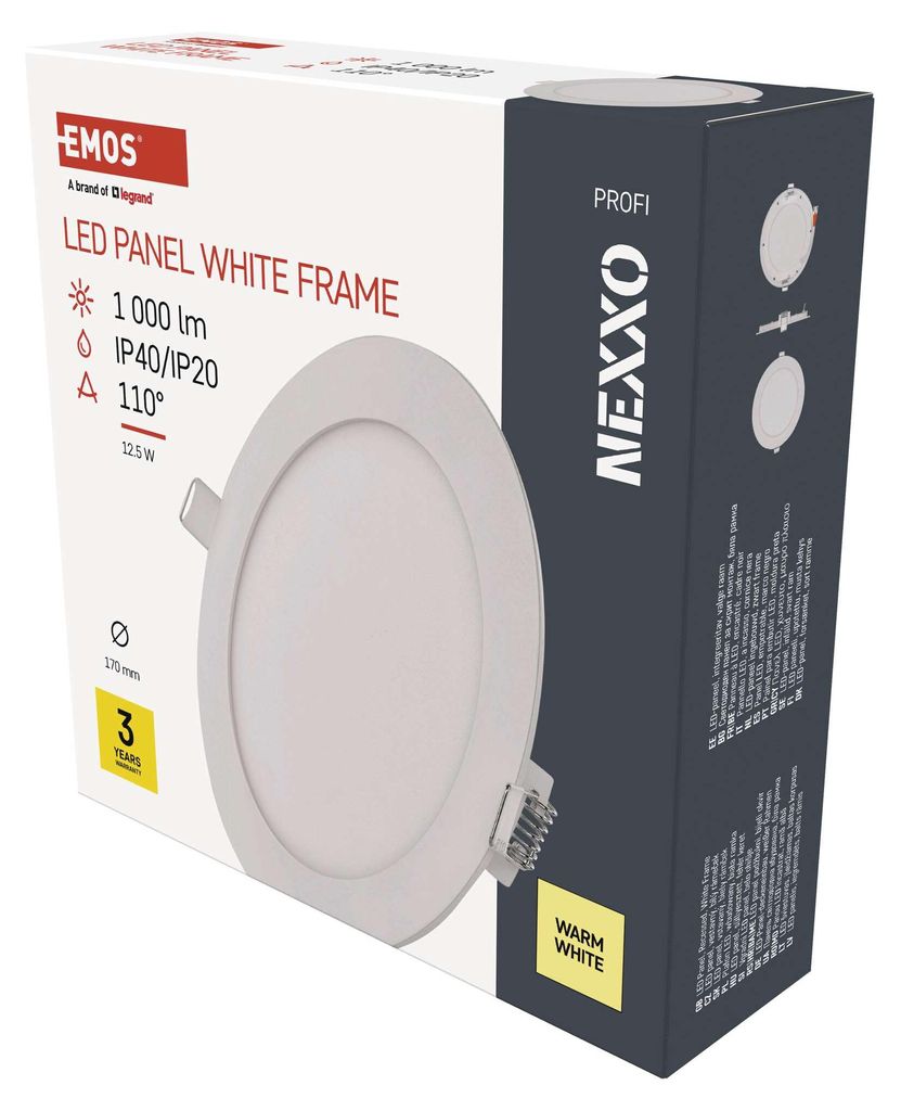 LED podhledové svítidlo NEXXO bílé, 17 cm, 12,5 W, teplá bílá