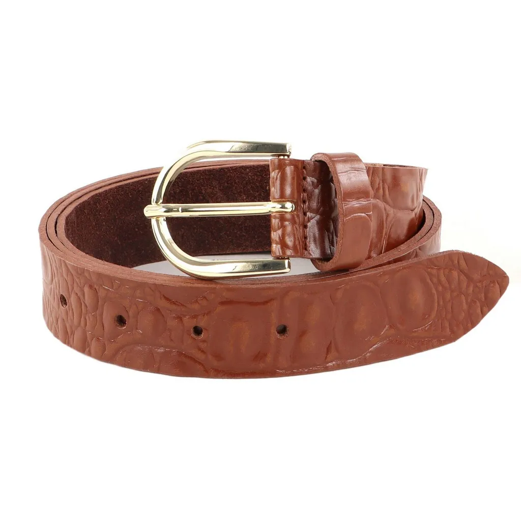 Cintura Vanzetti Pelle Slim Belt W85 Cognac Marrone | Vera Pelle Tedesca