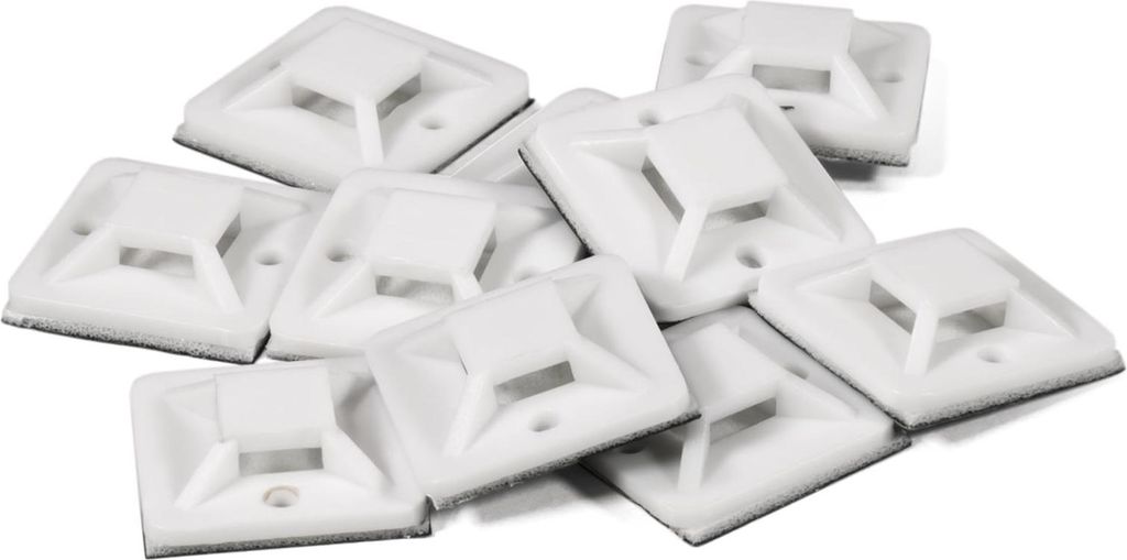 McPower base per fascette 20x20mm, autoadesiva, confezione Immagine del prodotto 