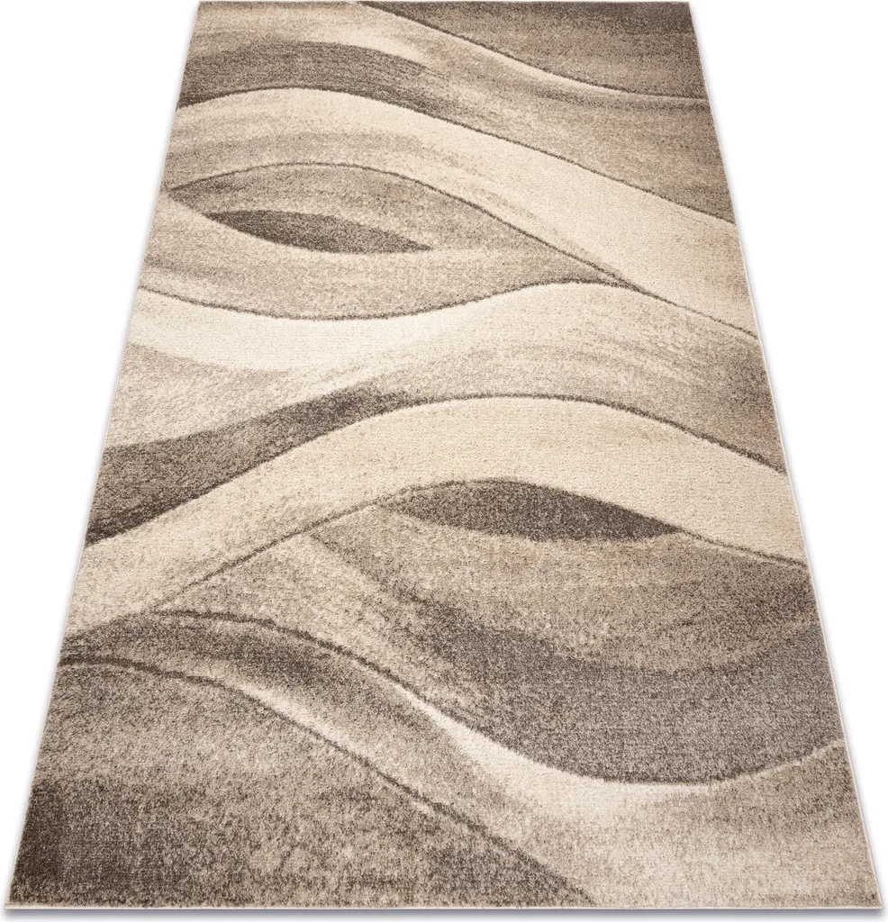 Tapis FUSION 1617 beige crème 240x330 cm au design vagues abstrait
