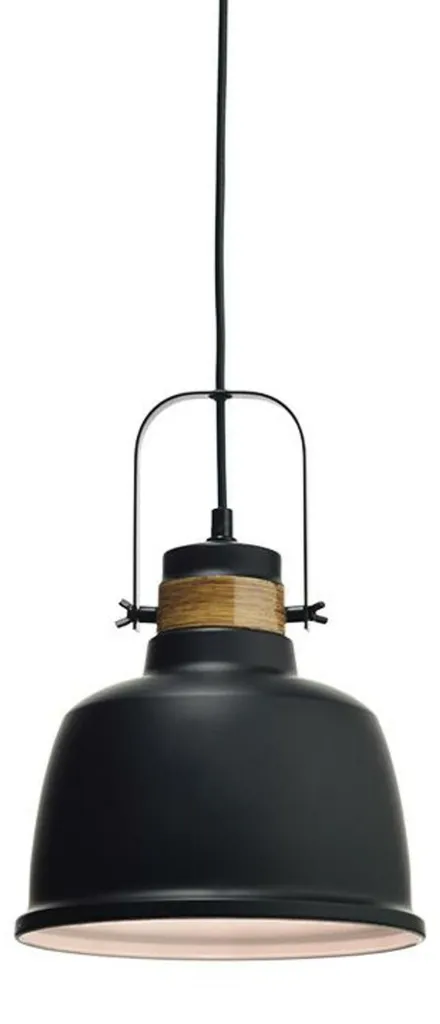 Suspension vintage ACA KS212622P en métal noir pour éclairage rétro