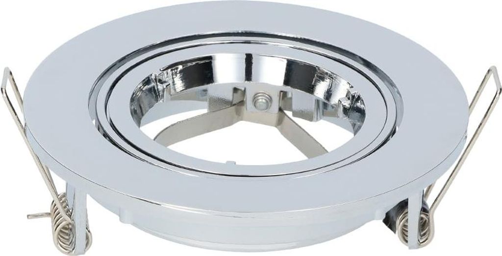 hoftronic LED Einbaustrahler schwenkbar GU10 Fassung rund IP20 Chrom 93mm