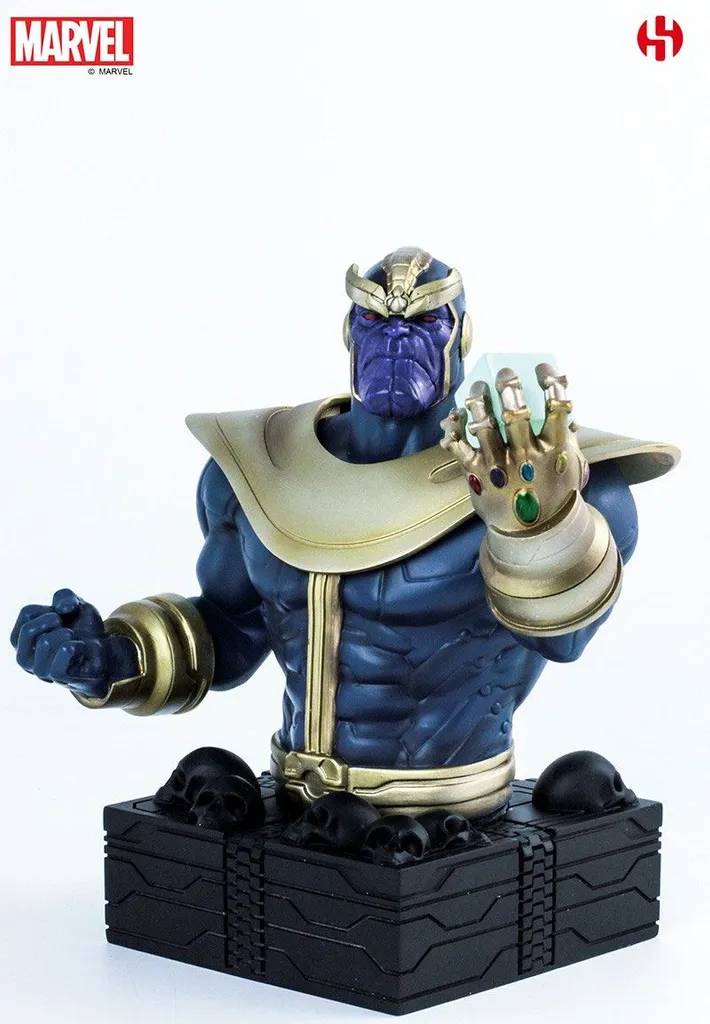 Figurine Buste Thanos 16 cm en Résine Détails Premium Licence Officielle
