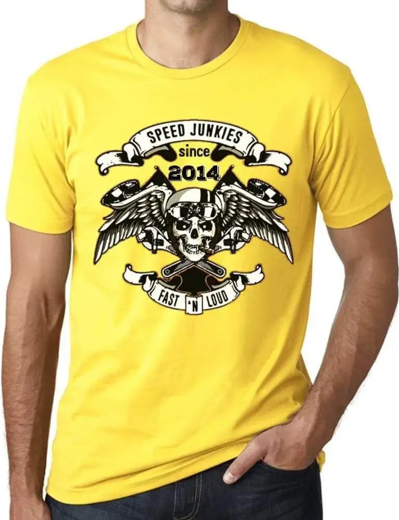 Herren Grafik T-Shirt Schnelle und laute Geschwindigkeitsjunkies seit 2014 – Fast and Loud Speed Junkies Since 2014 – Geschenk 10. Geburtstag