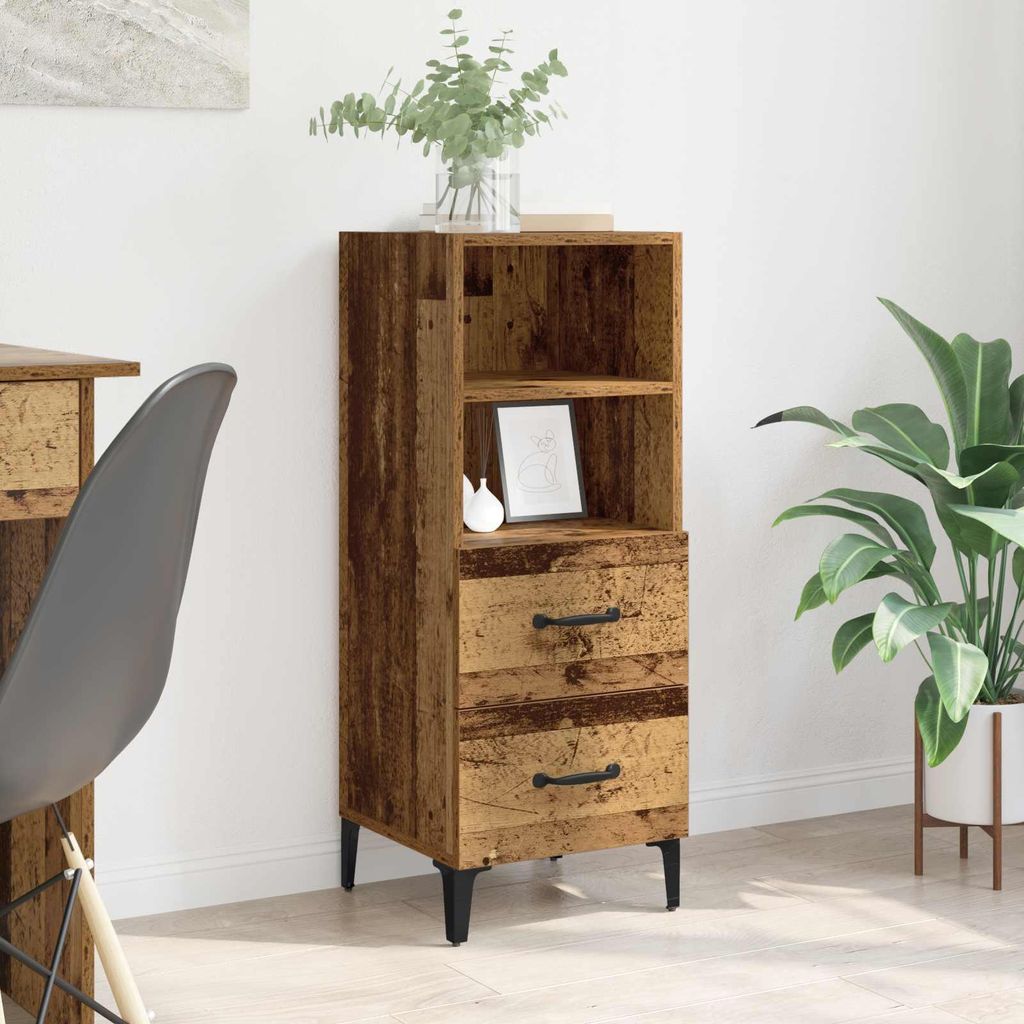 vidaXL Credenza in legno recuperato 34 x 34,5 x 90 cm Immagine del prodotto 