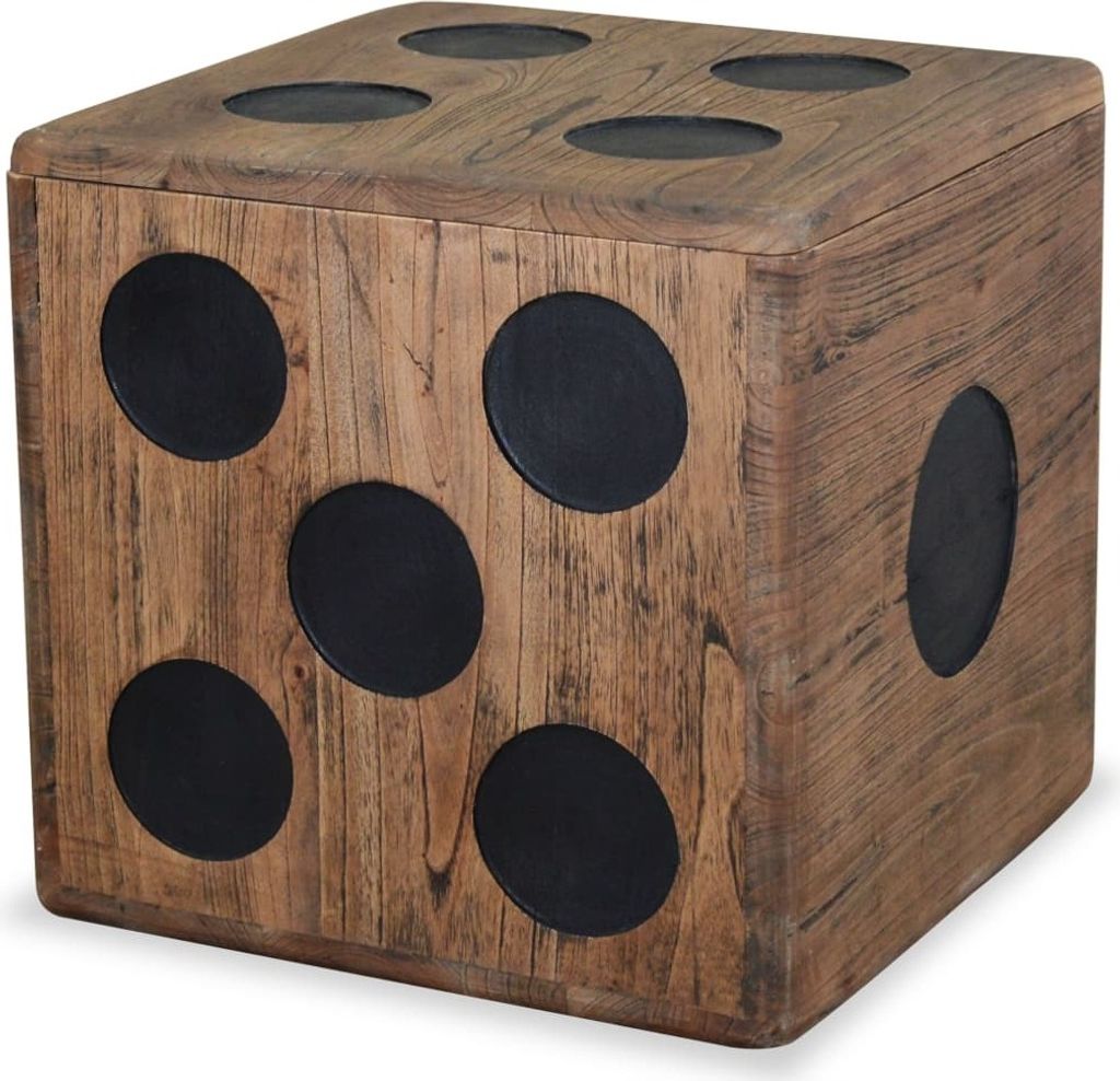 Aufbewahrungskiste Mindi-Holz 40 x 40 x 40 cm Würfel-Design