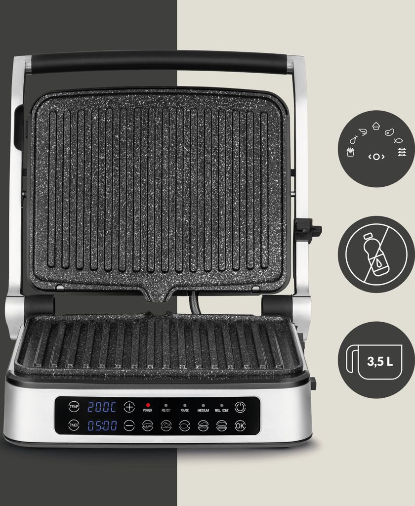 ZEEGMA Elektrický kontaktný gril a sendvičovač 2100 W, 2v1, Obrázok produktu 8