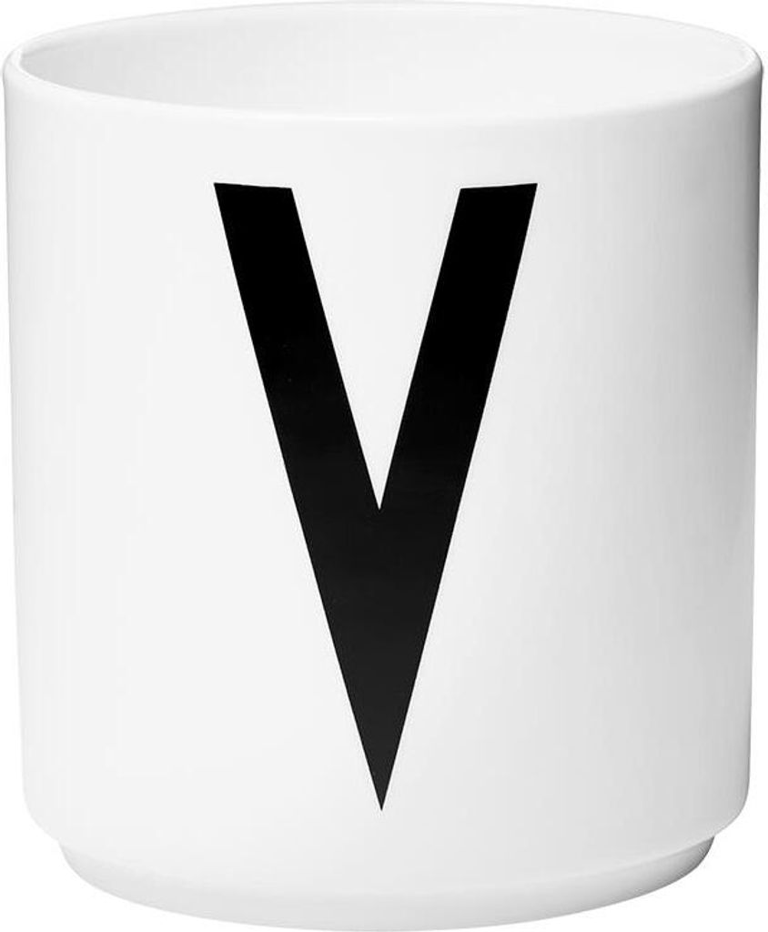 Design Letters Cup V weiss AJ Design Becher