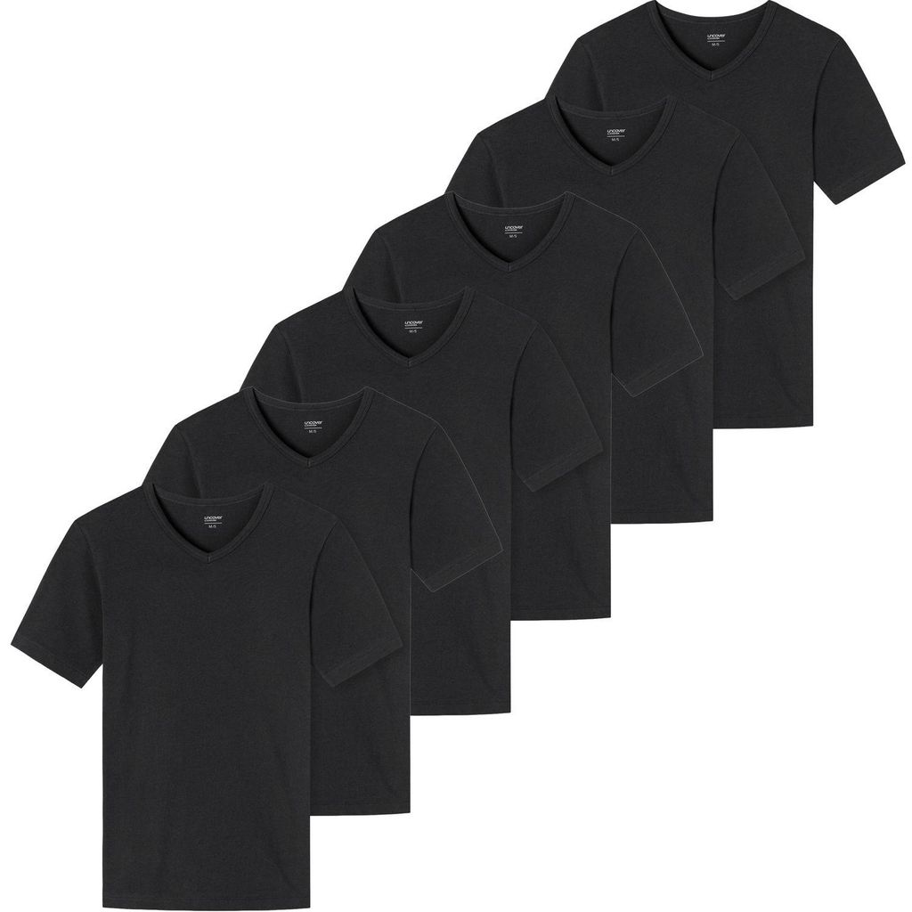 UNCOVER by SCHIESSER Herren T-Shirt mit V-Neck | Baumwolle | 6er Pack | 8113