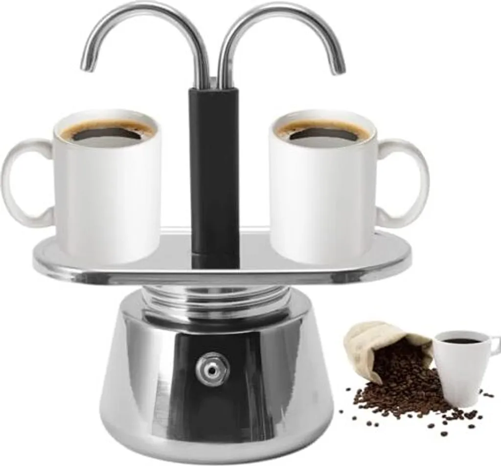 Caffettiera Vingvo Acciaio Inox - 2 Tazze 100ml - Moka Chic Portatile