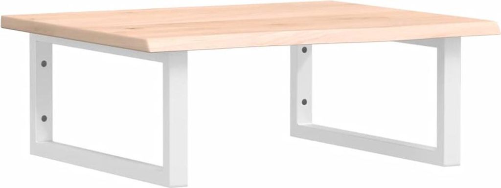 vidaXL Waschtischplatte mit Halterung Stahl und Massivholz Eiche