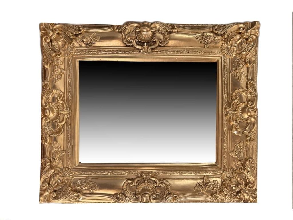 Elzusha – Barocker Wandspiegel in Gold, 60x50 cm Produktbild 