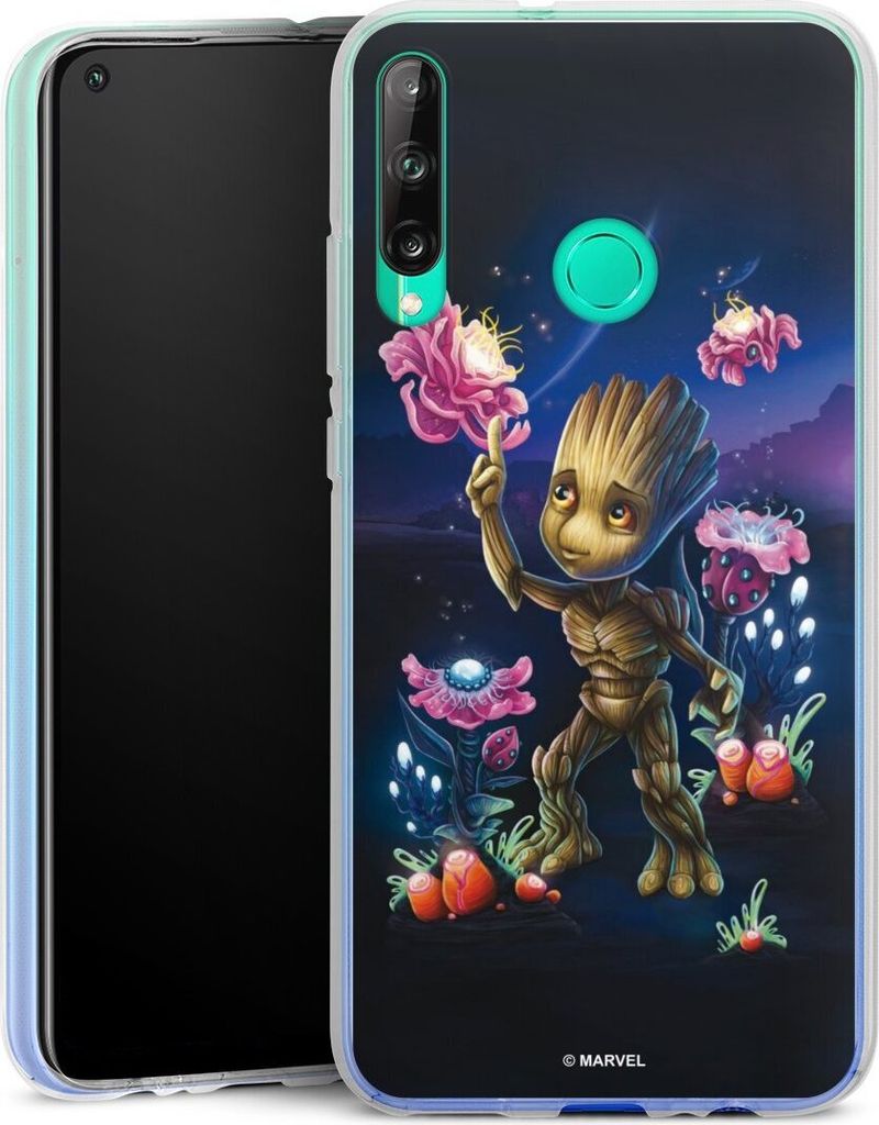 DeinDesign Handyhülle für Huawei P40 Lite E Silikon Hülle Case Smartphone Schutzhülle Marvel Guardians Of The Galaxy Baby Groot