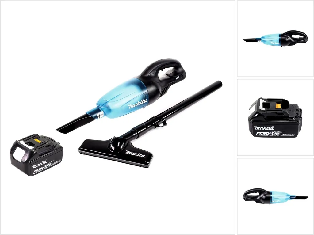 Aspiratore Makita DCL180 18V Nero + Batteria 4Ah per Artigiani