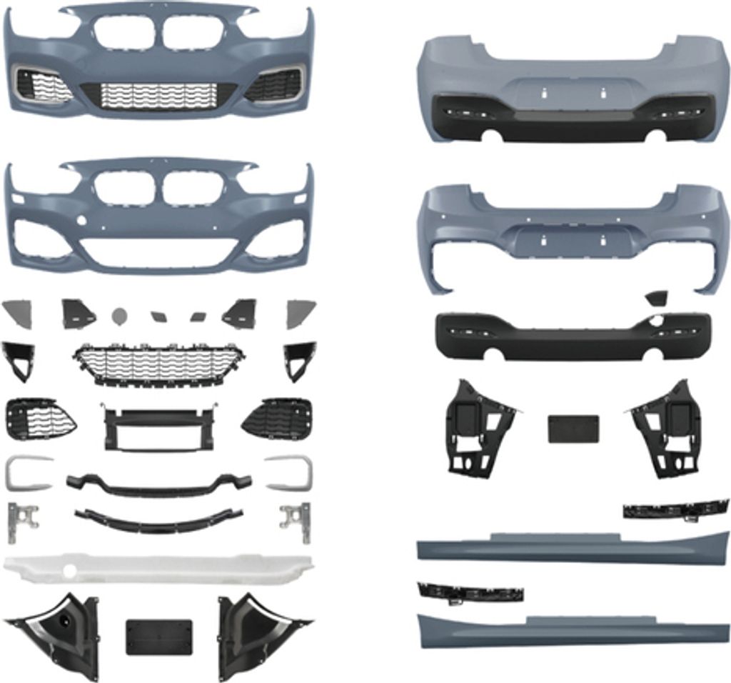 AN Sport Komplett Paket Evo Bodykit passt für BMW 1er F21 3-Türer 135i Duplex LCI Facelift ab 2015 auch M135i