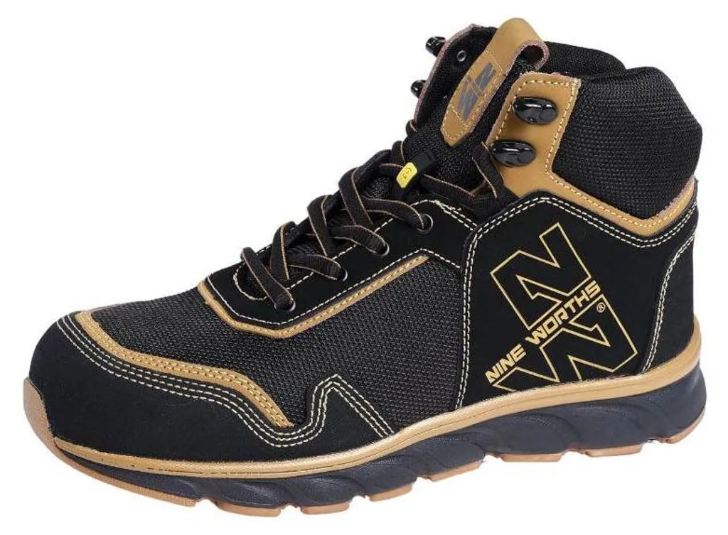 Chaussures de Sécurité Montantes Sanders D-Work Noir et Camel Taille 40