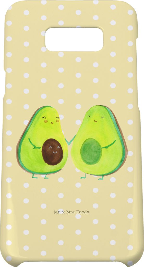 Mr. & Mrs. Panda Samsung Galaxy S8 plus Handyhülle Avocado Pärchen - Gelb Pastell - Geschenk, Handy Case, Familie, Hülle, Liebe, Hochzeit, Cover