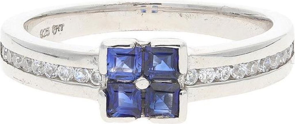 JuwelmaLux Ring 925/000 Sterling Silber mit synth. Zirkonia JL24-07-0077 58