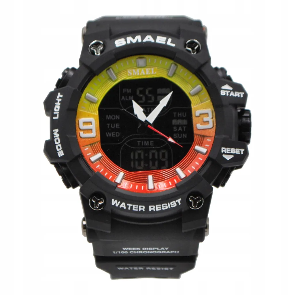 Montre de Sport Étanche pour Homme Smael W11 - Double Affichage LED