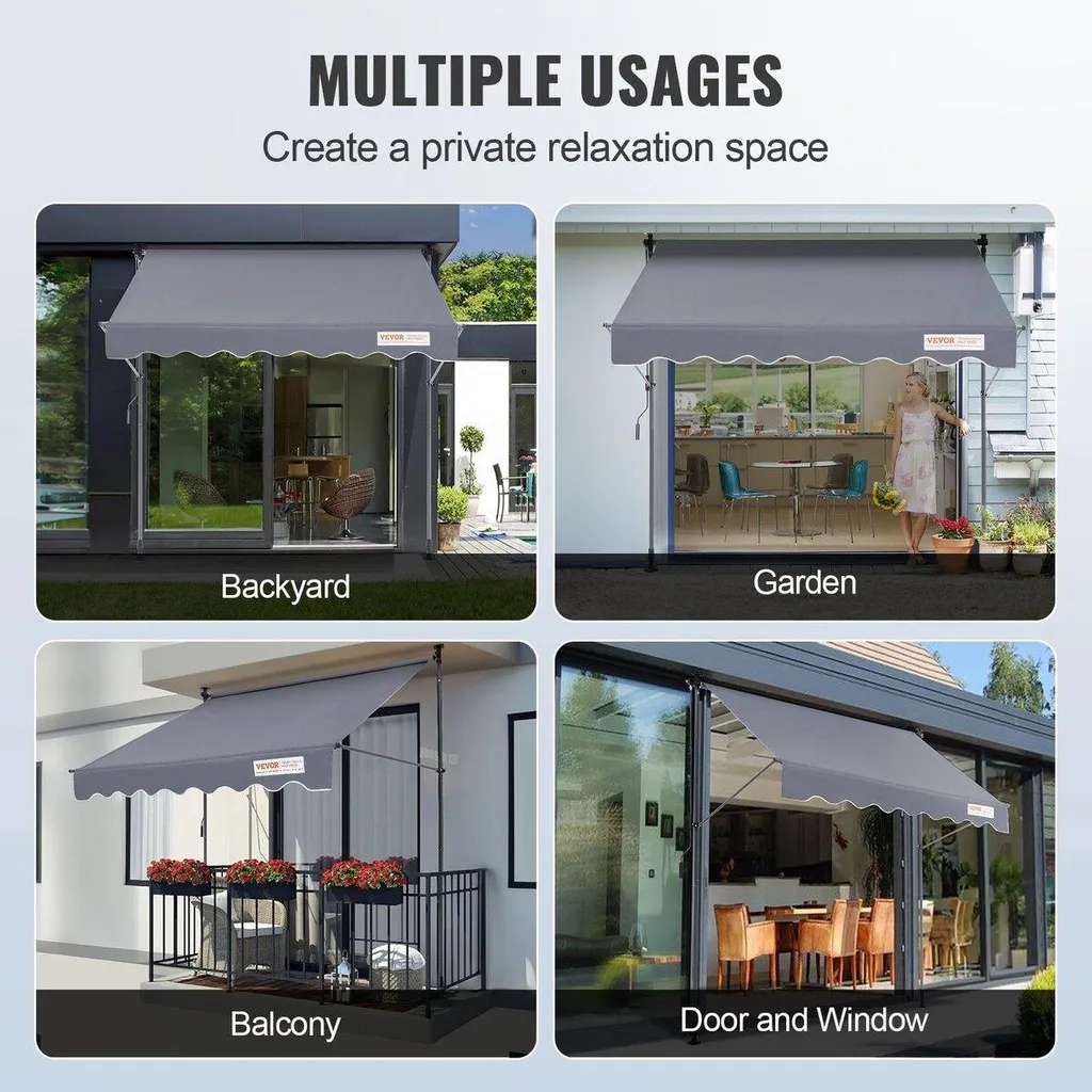 Auvent d'extérieur pour balcon et jardin avec store vertical rétractable - 6