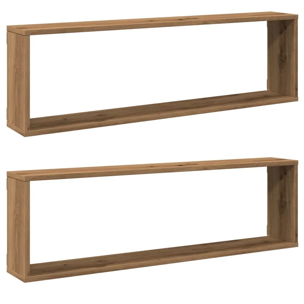 SYFAX™ Set 2 Mensole Sospese a Cubo 100x15x30 cm Ideali Cameretta - 1