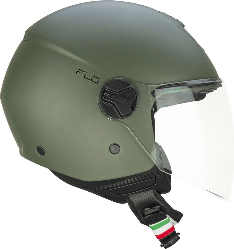 Jet Helm CGM 167A FLO MONO Undurchsichtiges Grün Langes Visier größe M1