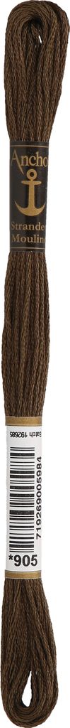 Anchor Sticktwist 4635000-00905 walnussbraun Stickgarn, 100 % Baumwolle