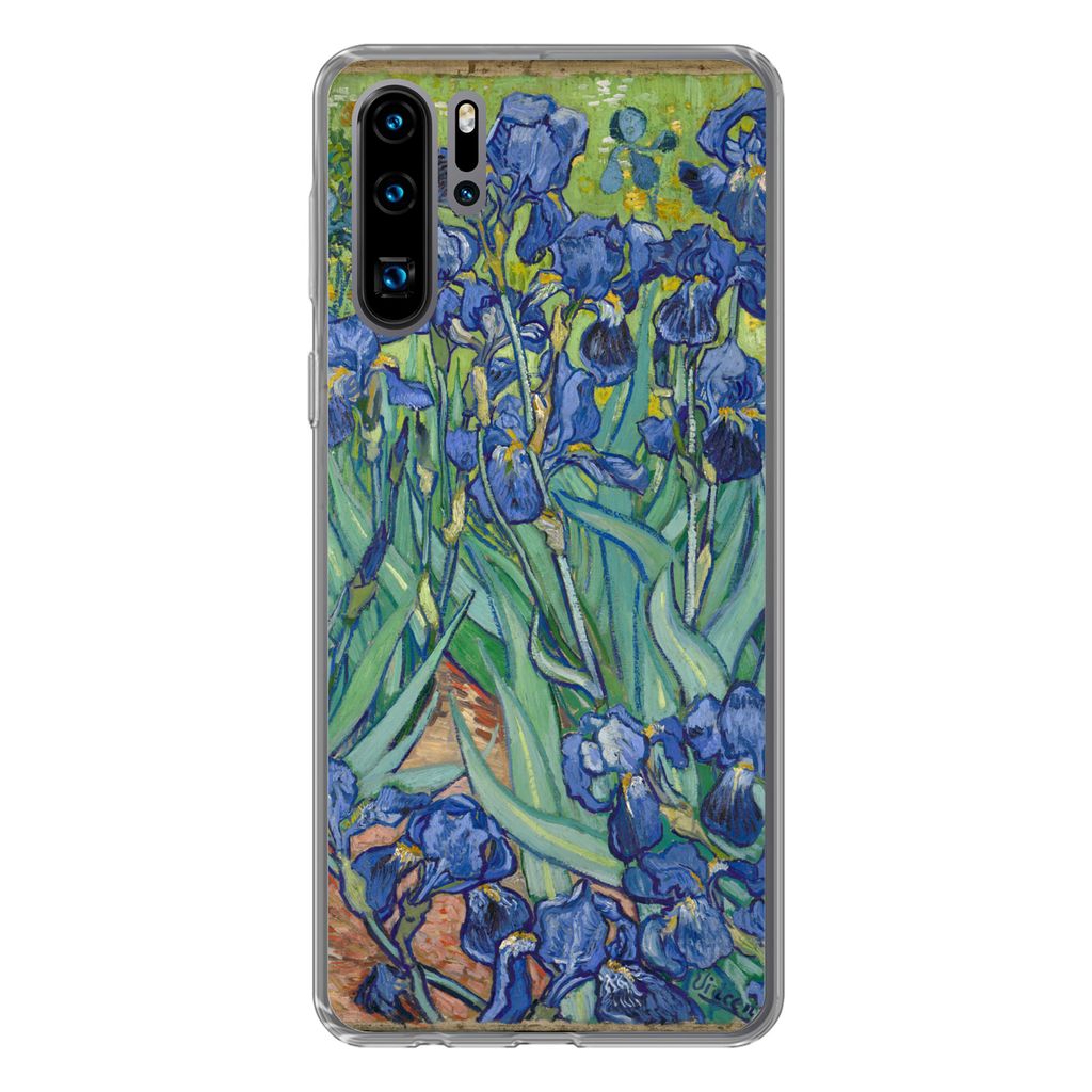 MuchoWow Handyhülle Schutzhülle Hülle für Huawei P30 Pro Schwertlilien - Vincent van Gogh Silikon Softcase Handy Hülle - Schutzdeckel
