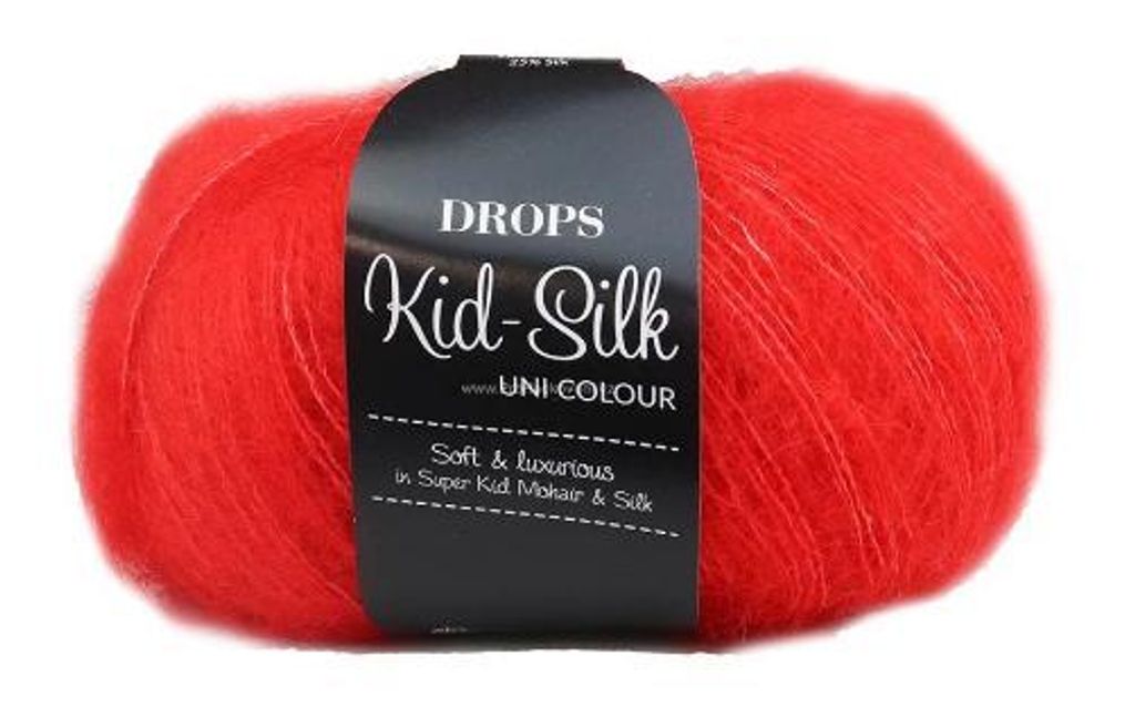 Drops Kid-Silk příze 61 / tmavě červená / uni barva Obrázek produktu 